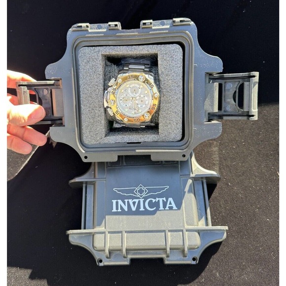 Invicta Reserve Propeller Sea Hunter Men's 52mm Meteorite Chrono Watch 31787 - Picture 1 of 11